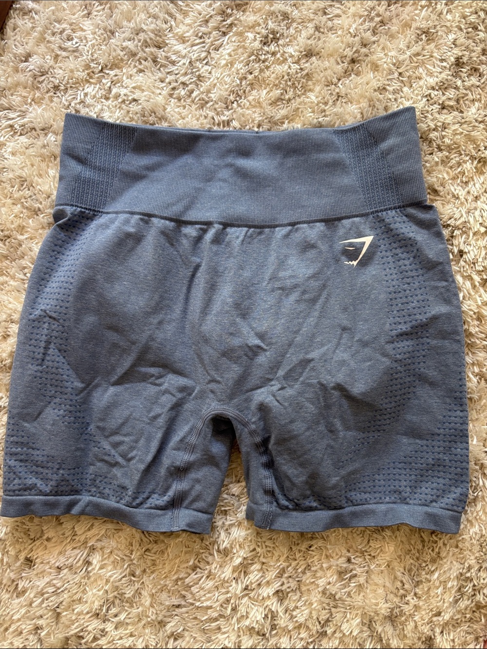 Gymshark Women’s Seamless High-Waist Bike Shorts — Blue